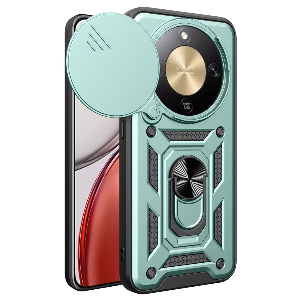 AMORUS For Honor X9d 5G  /  X70 5G Case Kickstand PC + TPU Phone Cover with Camera Lens Slider