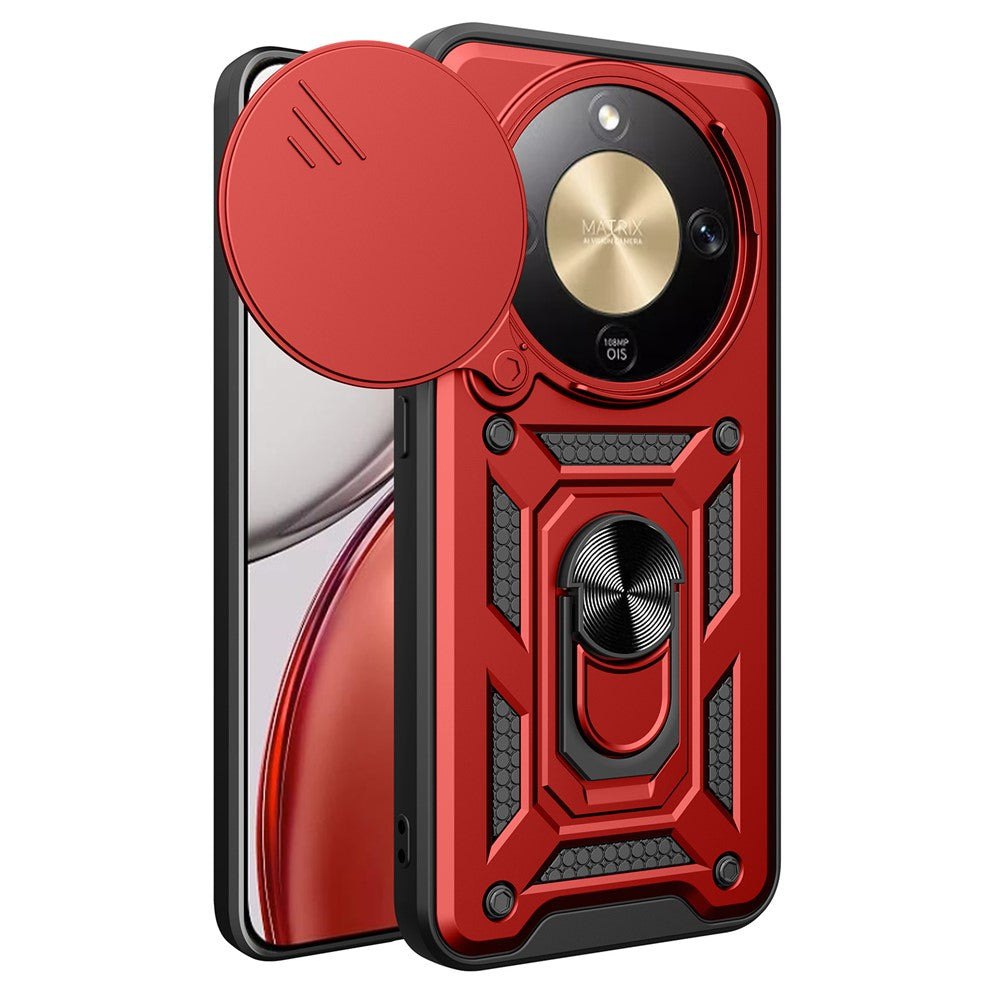 AMORUS For Honor X9d 5G  /  X70 5G Case Kickstand PC + TPU Phone Cover with Camera Lens Slider