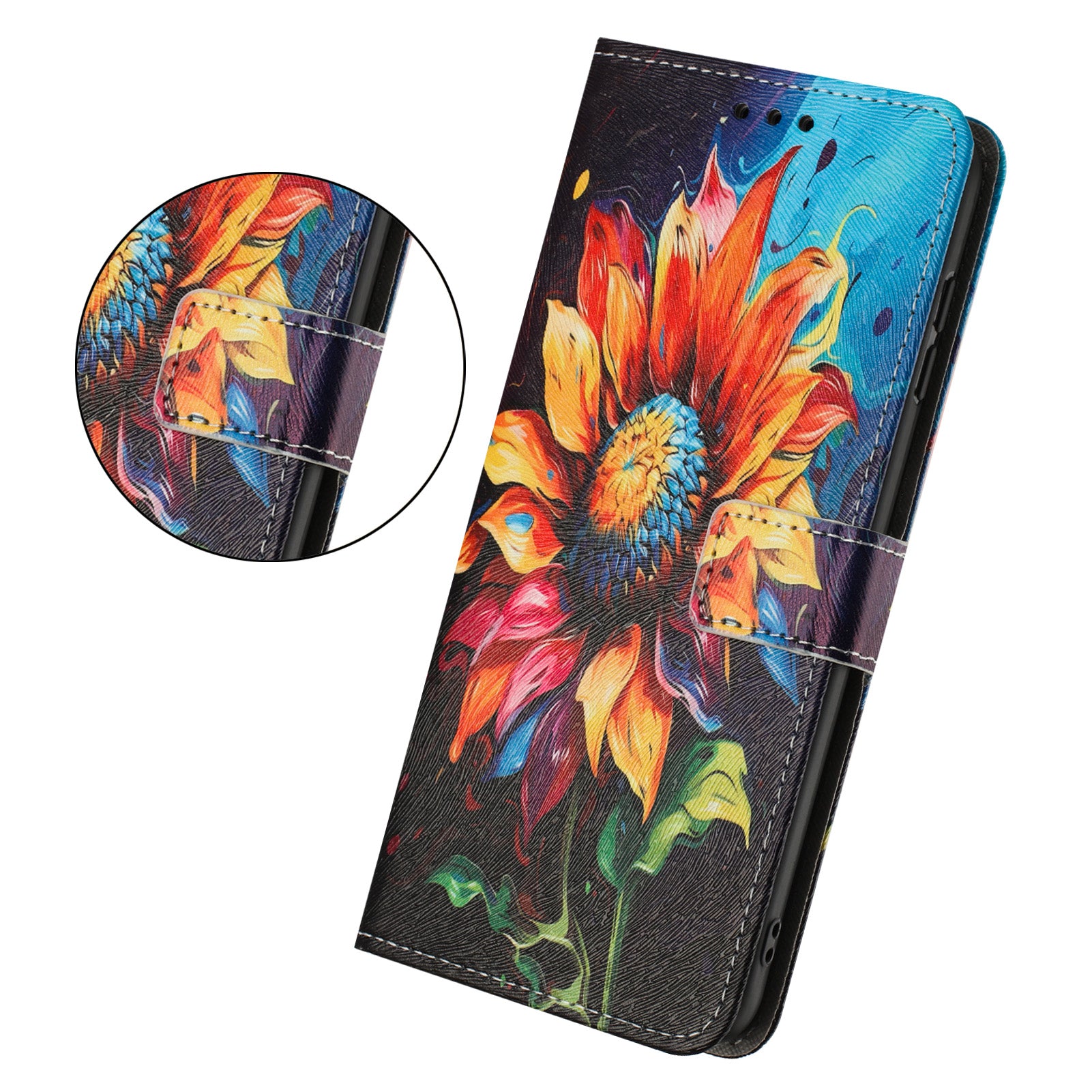 For Realme 15T 5G Wallet Case Pattern Printing PU Leather Phone Cover with Lanyard