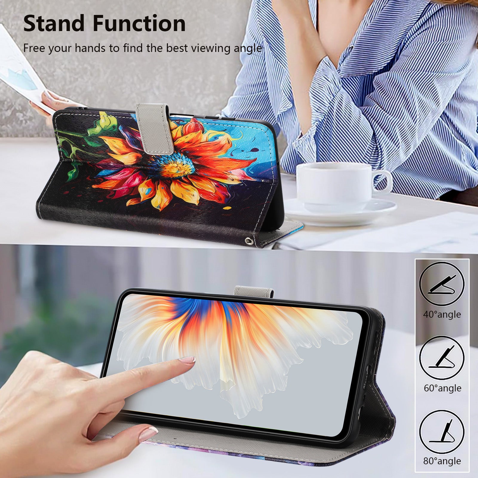 For vivo Y21d / vivo Y31 5G Wallet Case Pattern Printing PU Leather Phone Cover with Lanyard