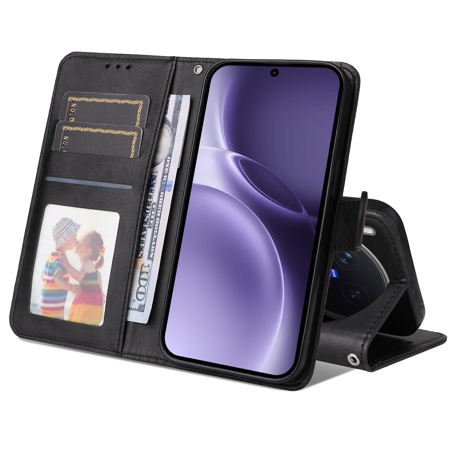 For vivo X300 Pro 5G Case Wallet PU Leather Folio Flip Phone Cover