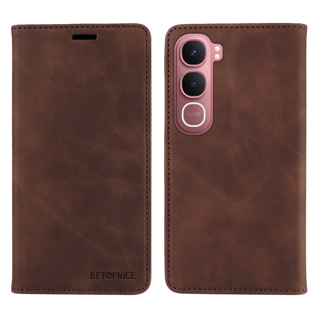 For vivo Y21d Case BETOPNICE Magnetic Closure RFID Blocking Wallet Stand Leather Phone Cover