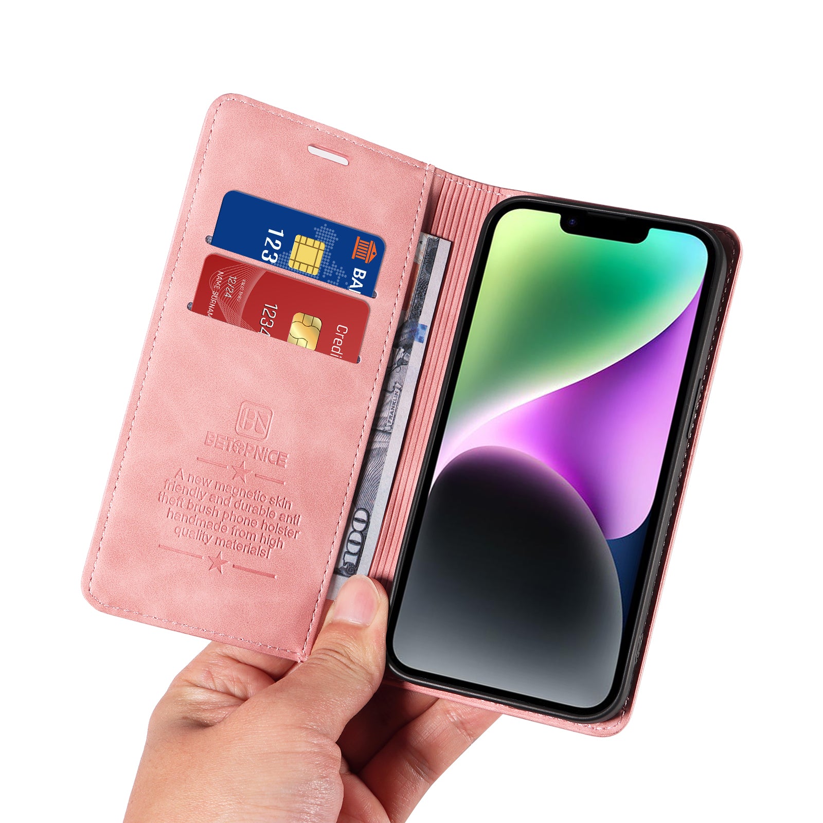 For vivo X300 Pro 5G Case BETOPNICE Magnetic Closure RFID Blocking Wallet Stand Leather Phone Cover