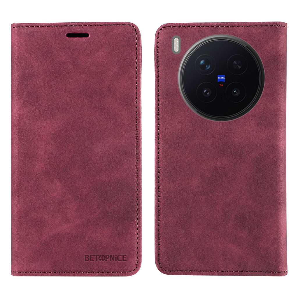 For vivo X300 Pro 5G Case BETOPNICE Magnetic Closure RFID Blocking Wallet Stand Leather Phone Cover