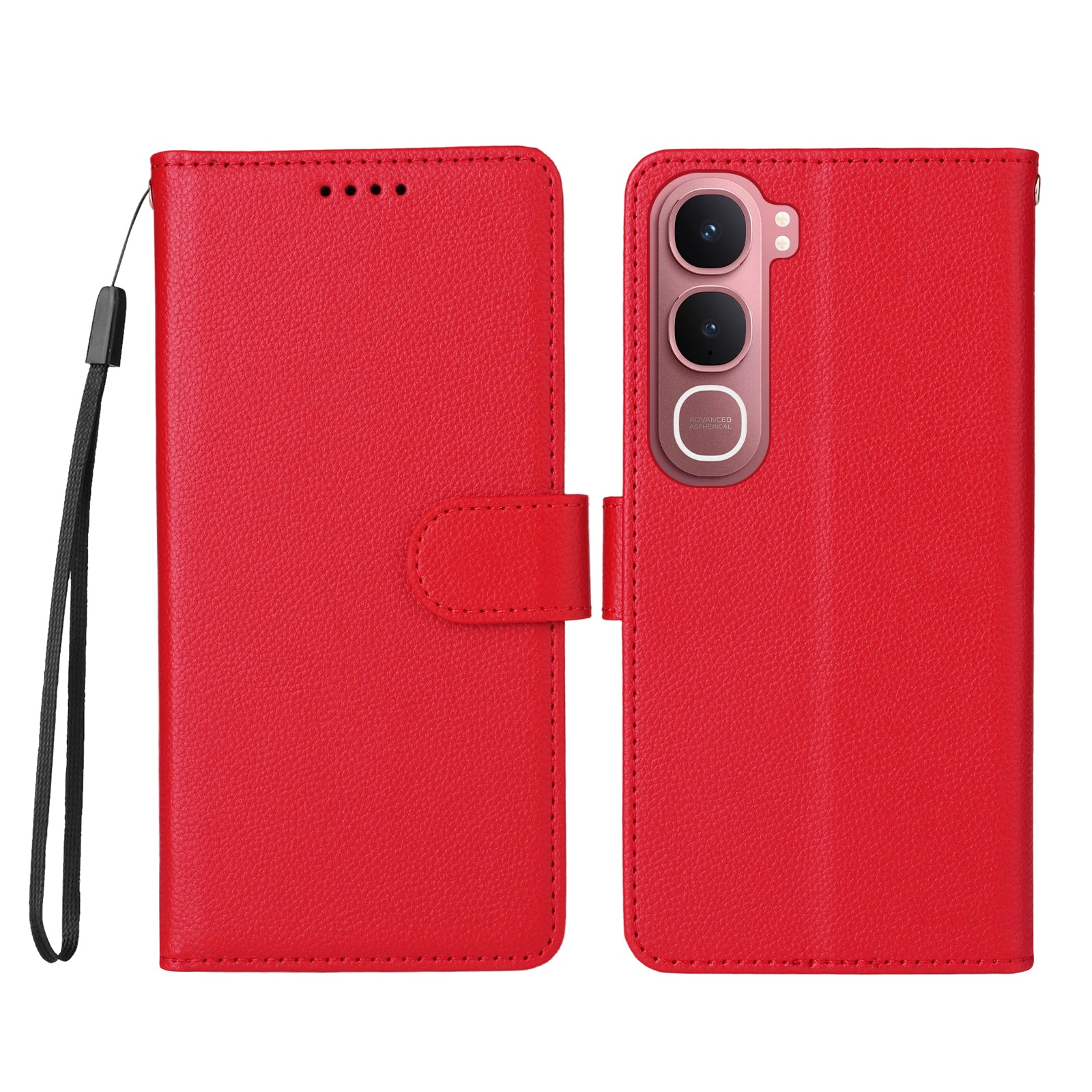 For vivo Y21d / vivo Y31 5G Case RFID Blocking 3 Card Slots PU Leather Phone Cover with Wrist Strap