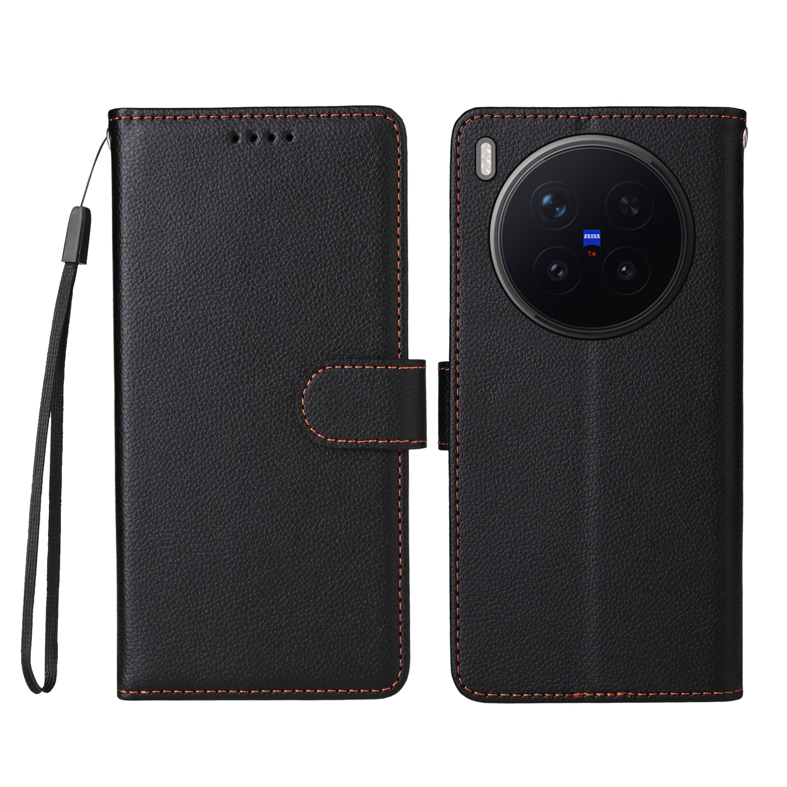 For vivo X300 Pro 5G Case RFID Blocking 3 Card Slots PU Leather Phone Cover with Wrist Strap