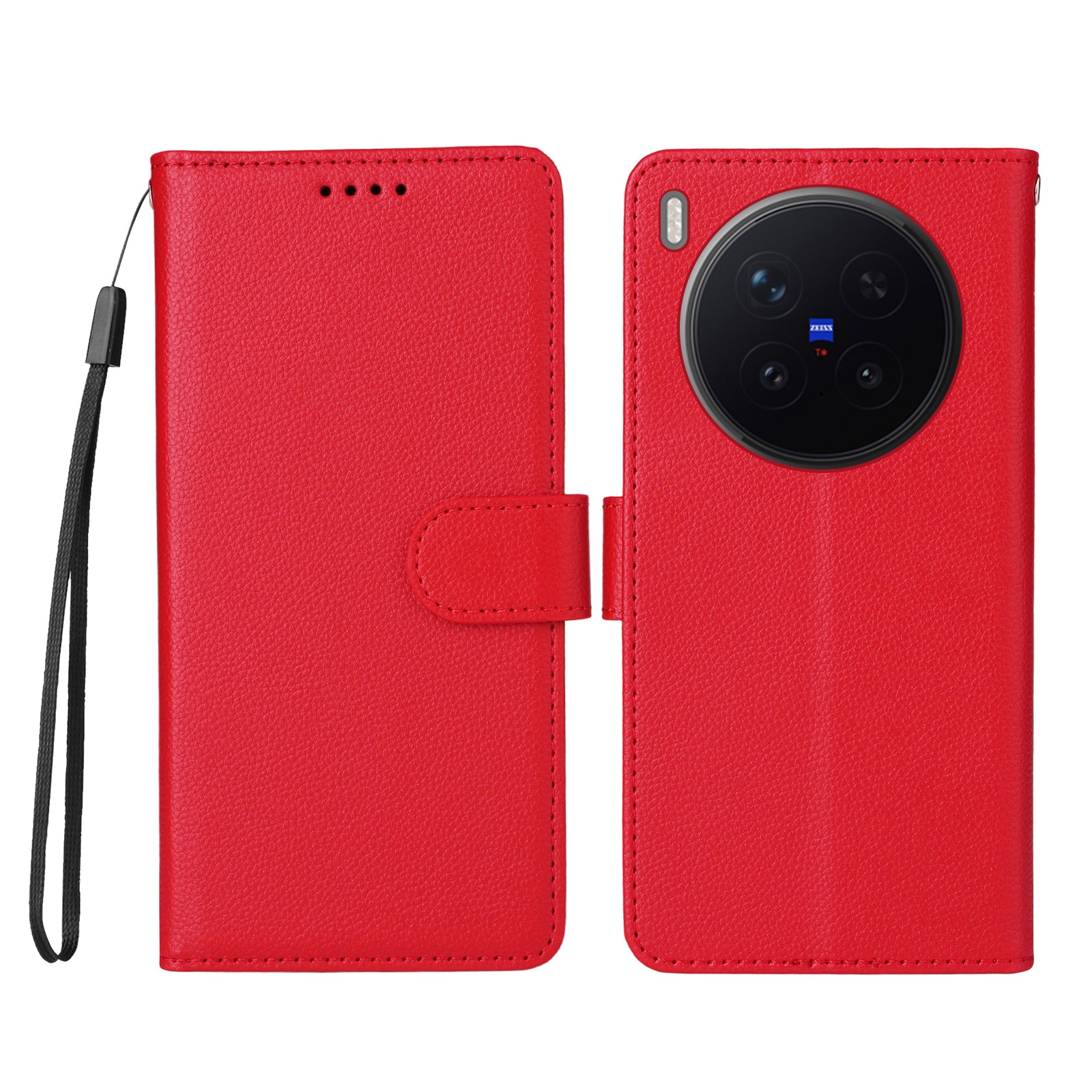 For vivo X300 Pro 5G Case RFID Blocking 3 Card Slots PU Leather Phone Cover with Wrist Strap