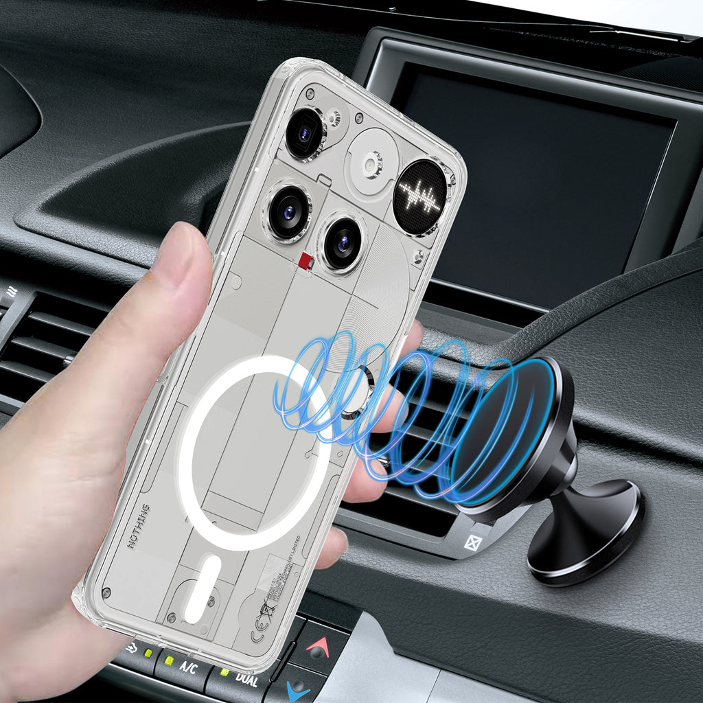 For Nothing Phone (3) 5G Clear Phone Case Compatible with MagSafe TPU+Acrylic Back Cover