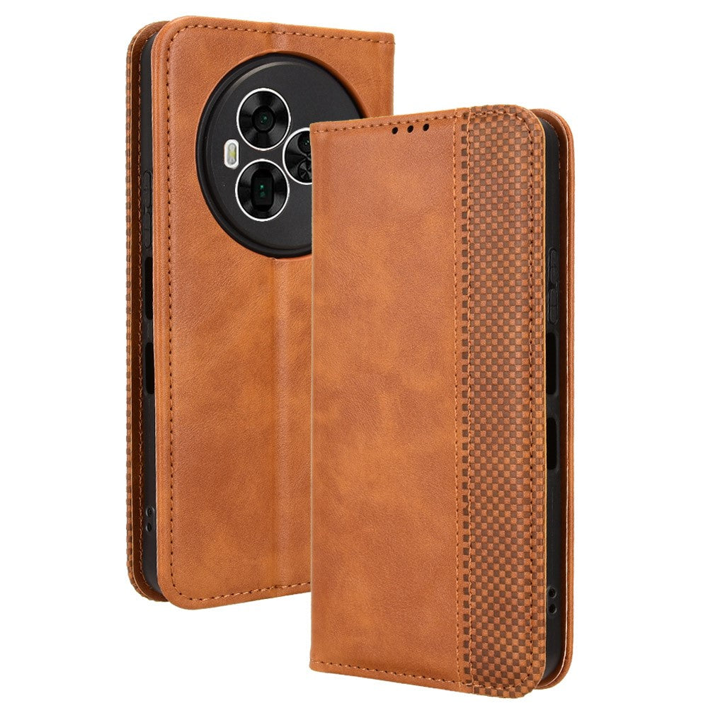 For TCL NxtPaper 60 Ultra 5G Leather Case Wallet Stand Retro Texture Phone Cover