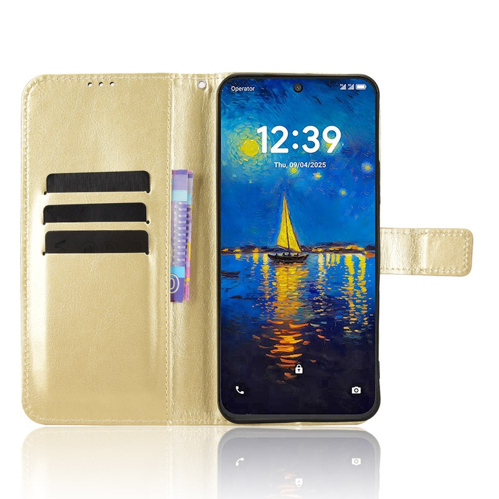 For TCL NxtPaper 60 Ultra 5G PU Leather Case with Strap Crazy Horse Texture Phone Wallet Cover