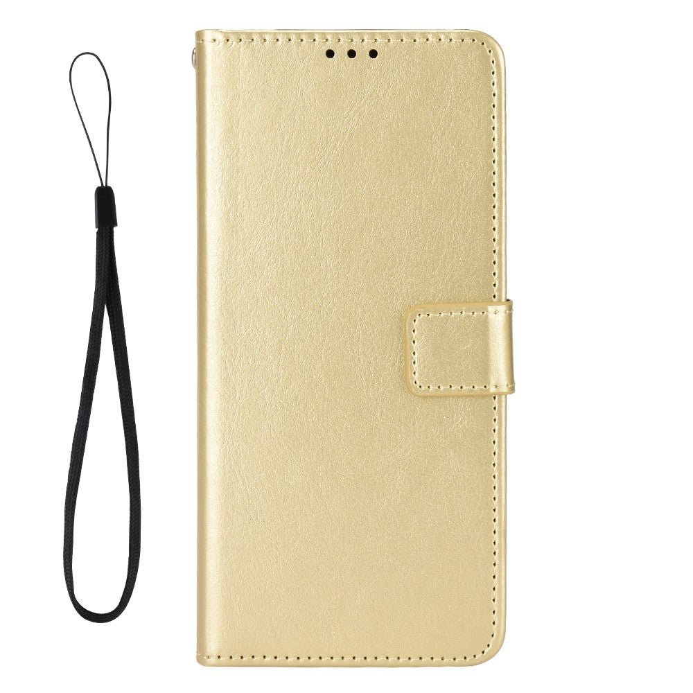 For TCL NxtPaper 60 Ultra 5G PU Leather Case with Strap Crazy Horse Texture Phone Wallet Cover