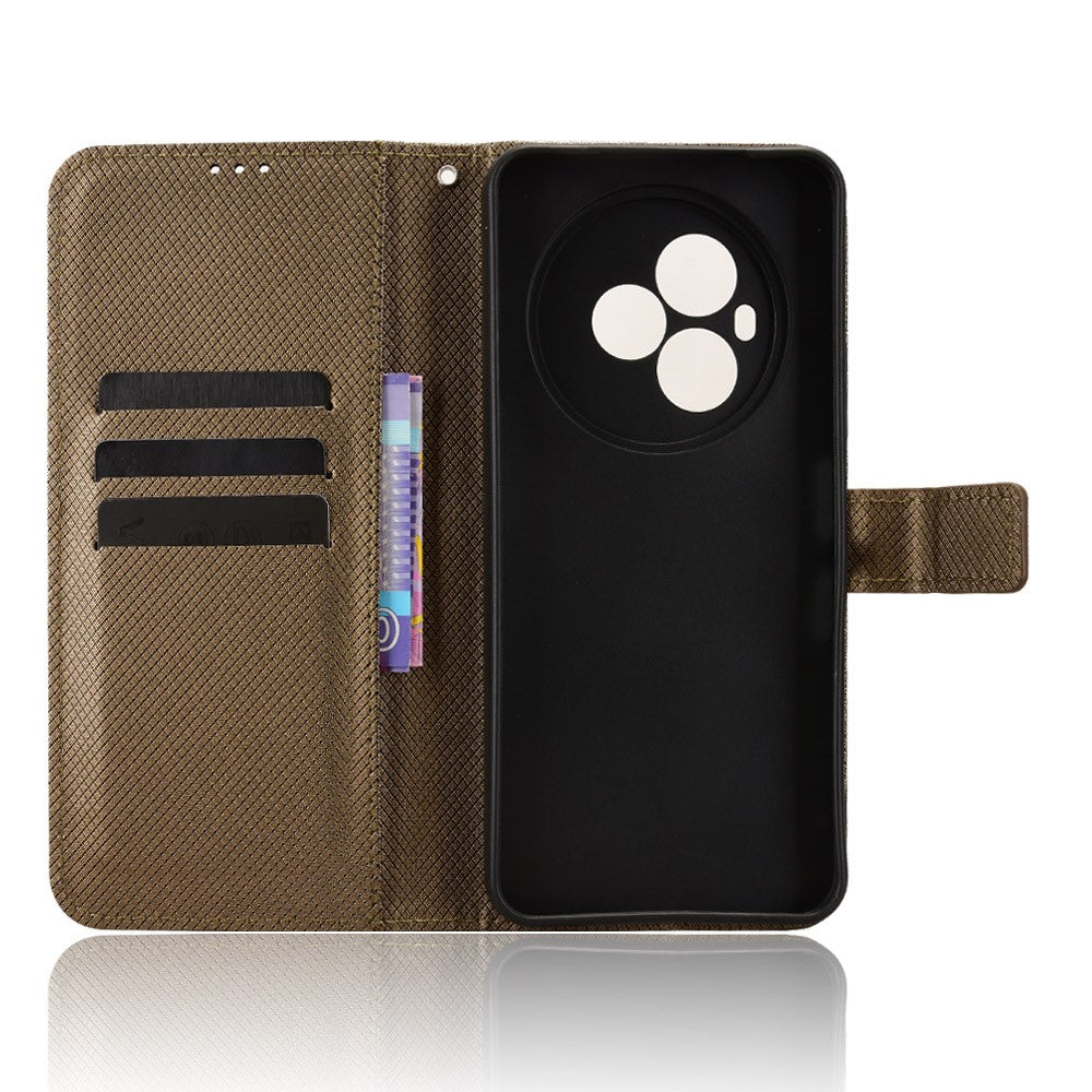 For TCL NxtPaper 60 Ultra 5G Leather Wallet Case with Strap Diamond Texture Phone Cover