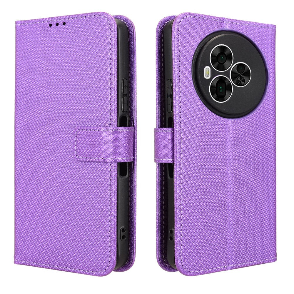 For TCL NxtPaper 60 Ultra 5G Leather Wallet Case with Strap Diamond Texture Phone Cover