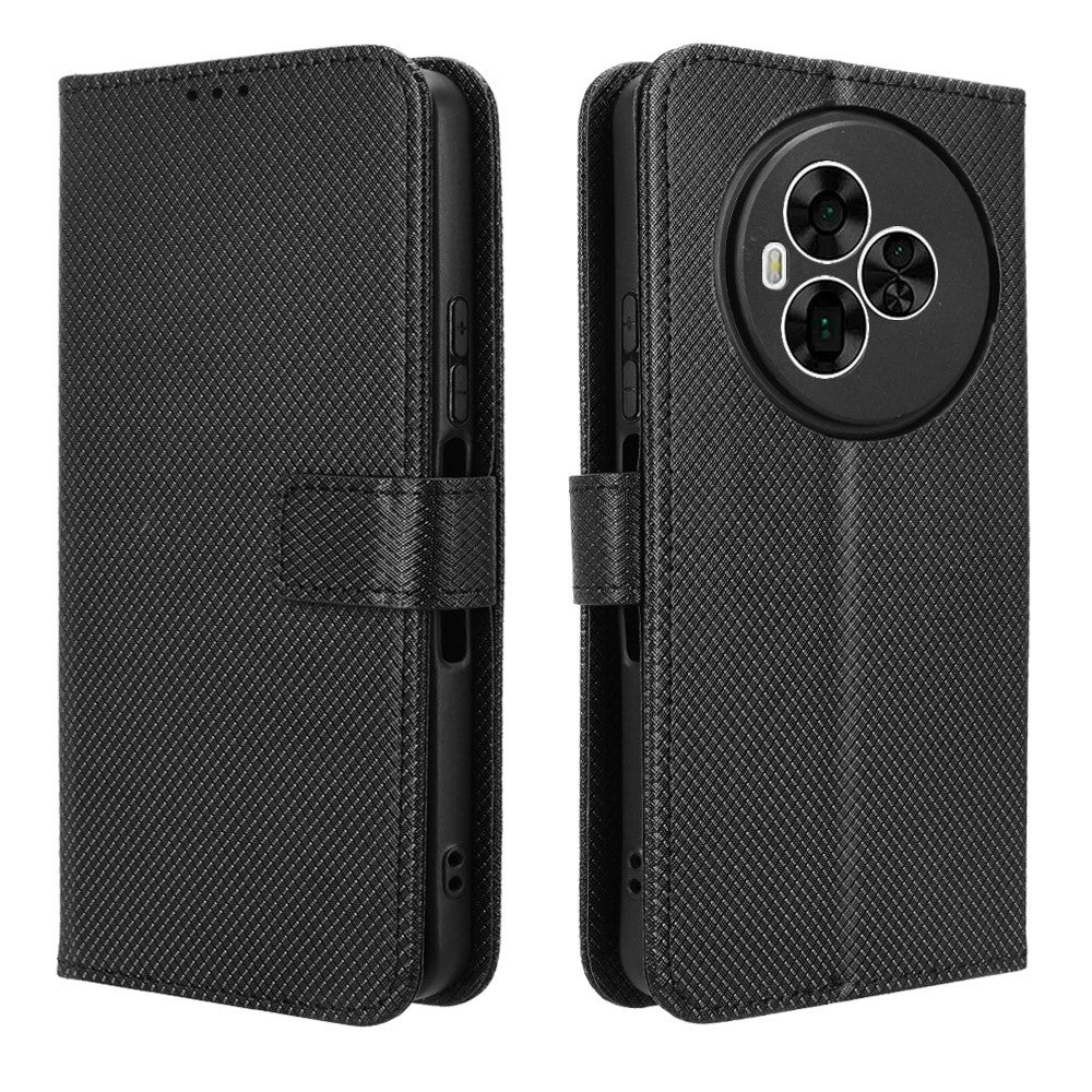 For TCL NxtPaper 60 Ultra 5G Leather Wallet Case with Strap Diamond Texture Phone Cover