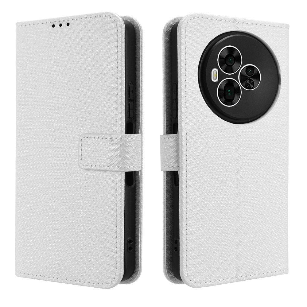 For TCL NxtPaper 60 Ultra 5G Leather Wallet Case with Strap Diamond Texture Phone Cover