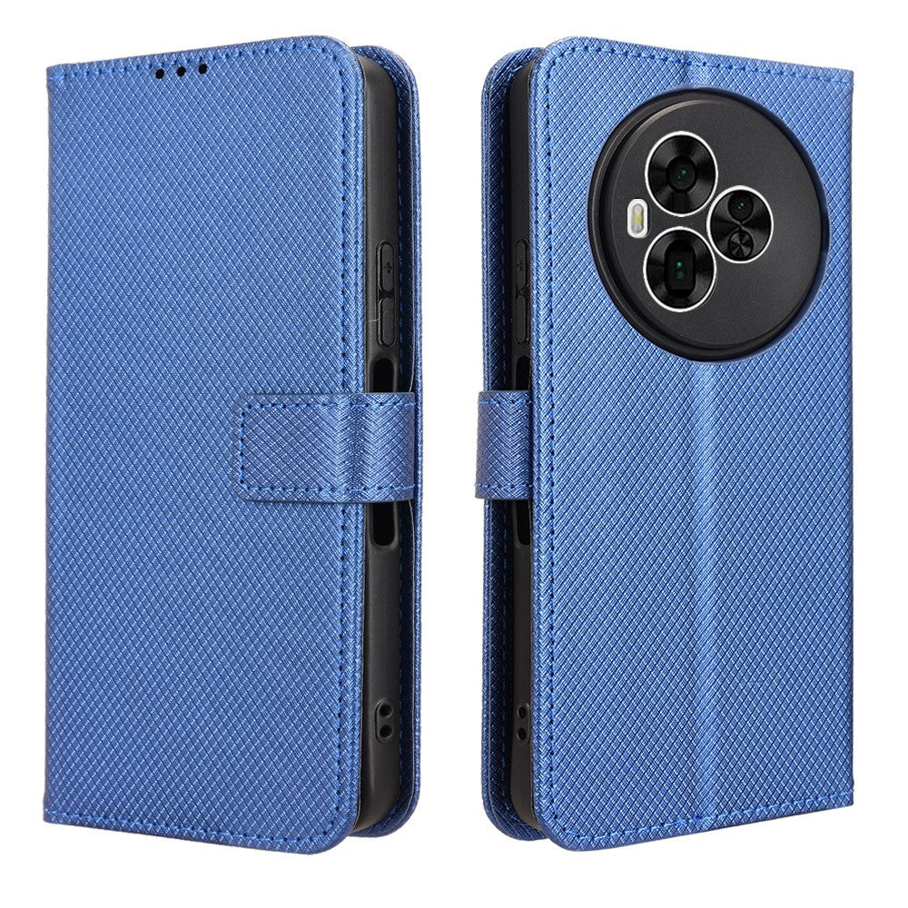 For TCL NxtPaper 60 Ultra 5G Leather Wallet Case with Strap Diamond Texture Phone Cover