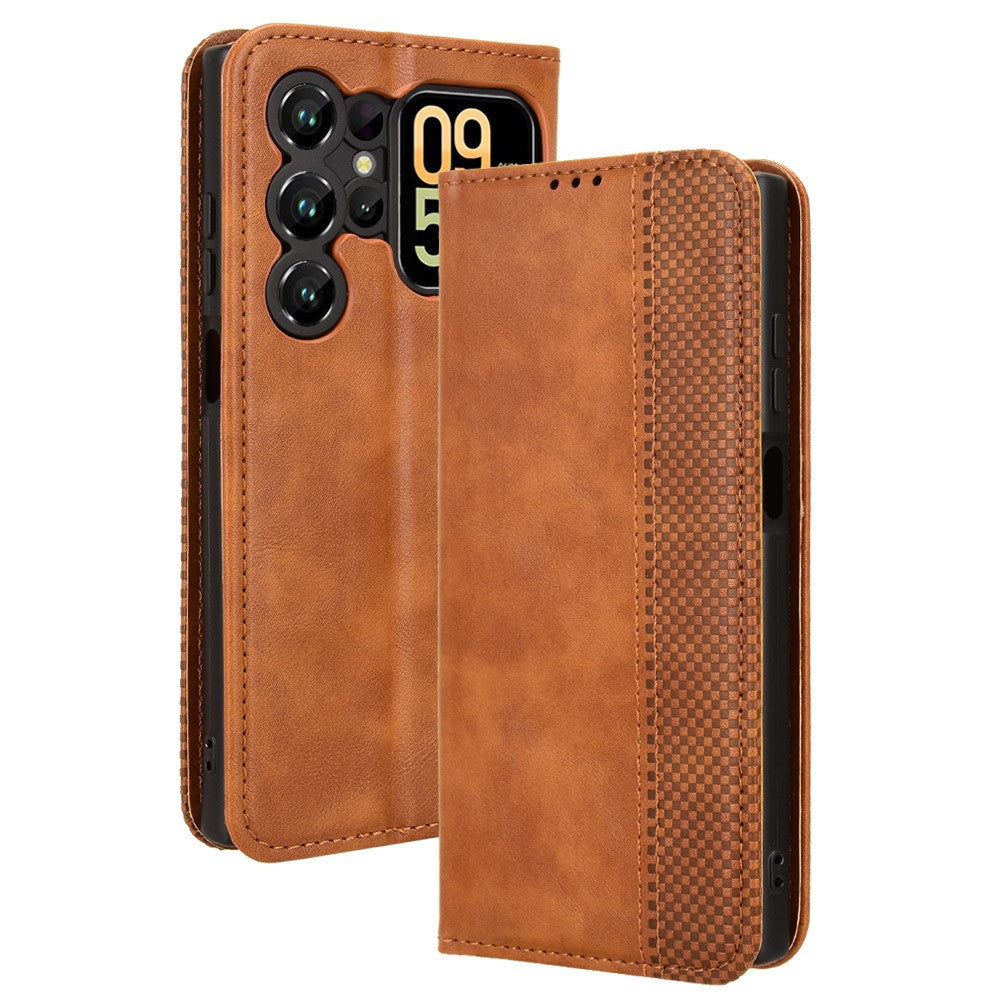 For Oukitel C62 / C62 Pro Leather Case Wallet Stand Retro Texture Phone Cover