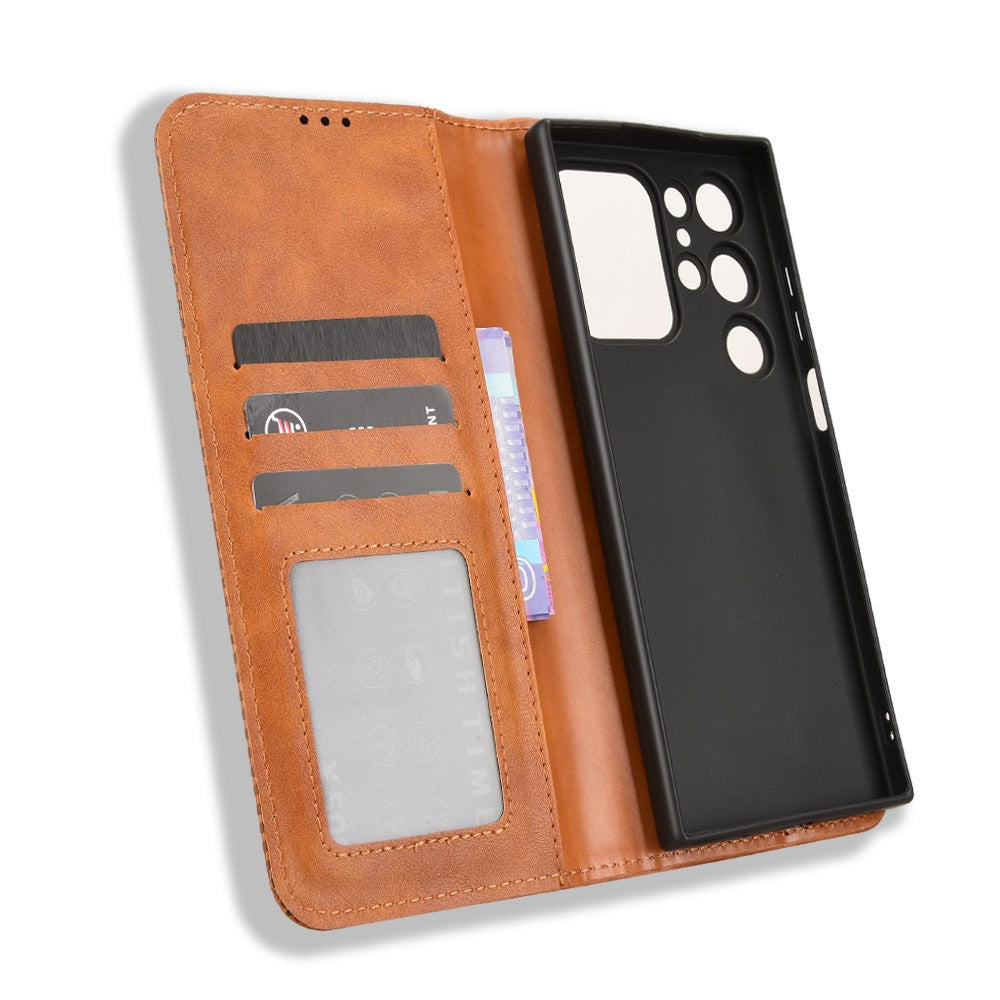 For Oukitel C62 / C62 Pro Leather Case Wallet Stand Retro Texture Phone Cover