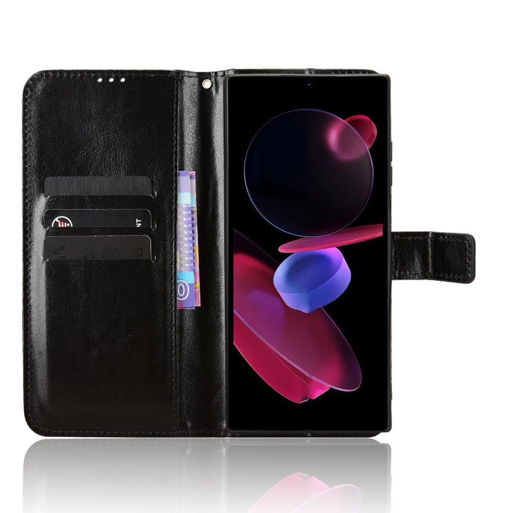 For Oukitel C62 / C62 Pro PU Leather Case with Strap Crazy Horse Texture Phone Wallet Cover