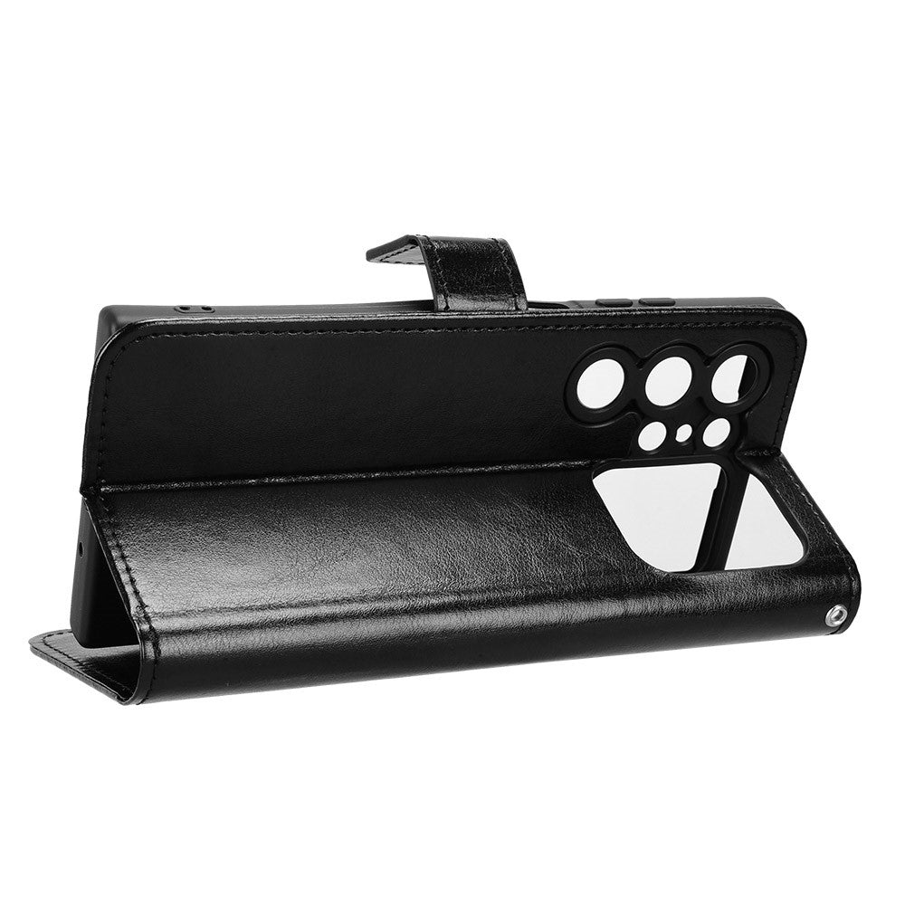 For Oukitel C62 / C62 Pro PU Leather Case with Strap Crazy Horse Texture Phone Wallet Cover