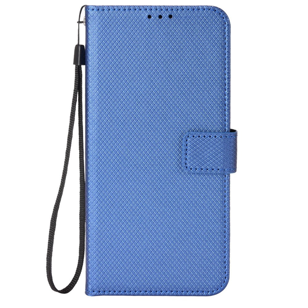 For Oukitel C62 / C62 Pro Leather Wallet Case with Strap Diamond Texture Phone Cover