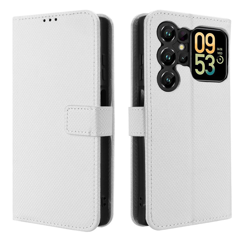 For Oukitel C62 / C62 Pro Leather Wallet Case with Strap Diamond Texture Phone Cover