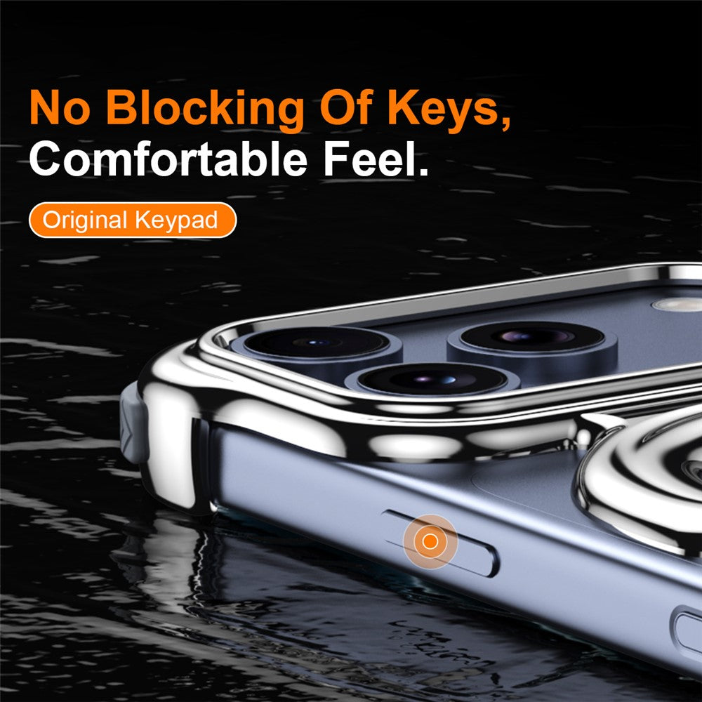 For iPhone 17 Pro Max Bumper Case Hard PC Magnetic Phone Cover Hollow Out Heat Dissipation