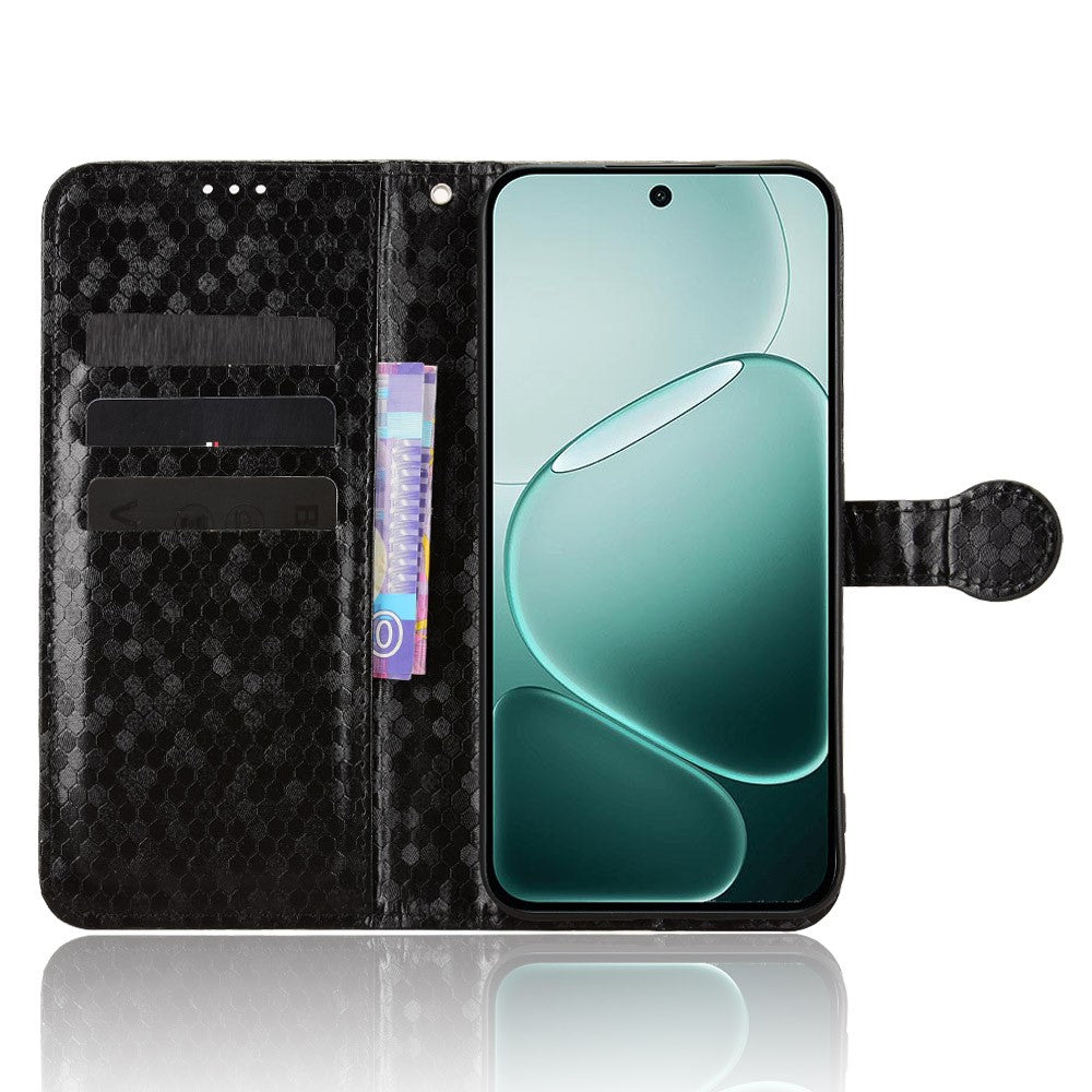 For Oppo F13 Pro 5G  /  A6 Pro 5G (China) Wallet Case Dot Pattern Imprint PU Leather Phone Cover with Wrist Strap