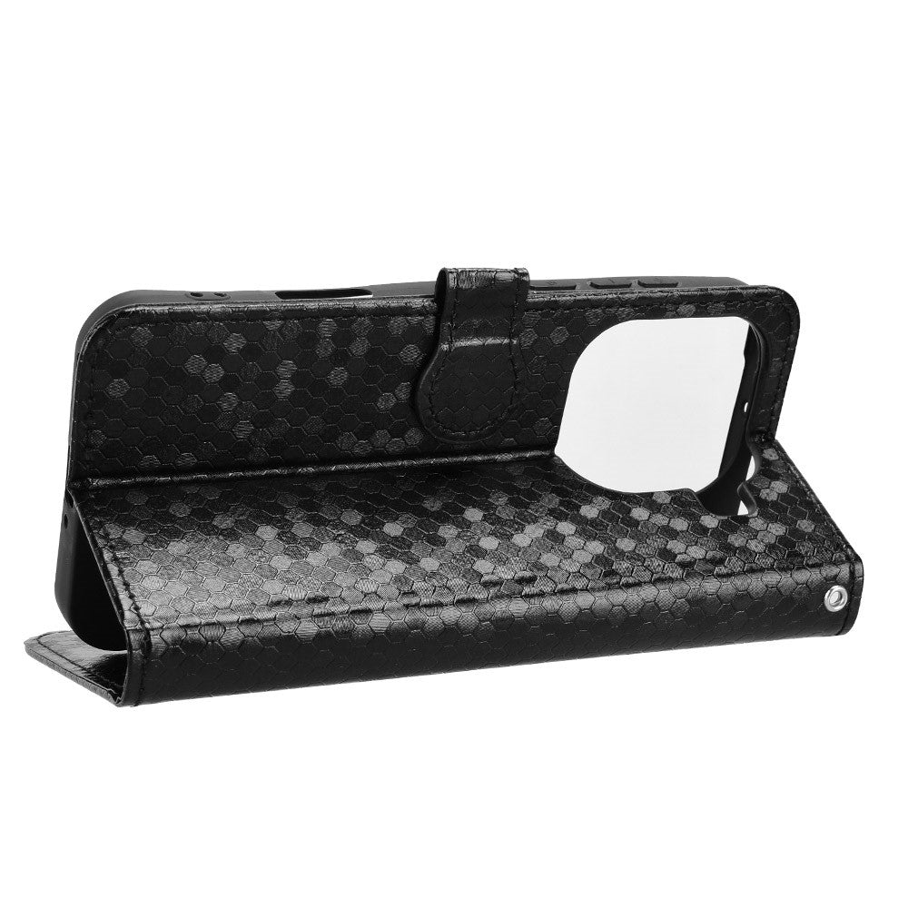 For Oppo Find X9 Pro 5G Wallet Case Dot Pattern Imprint PU Leather Phone Cover with Wrist Strap