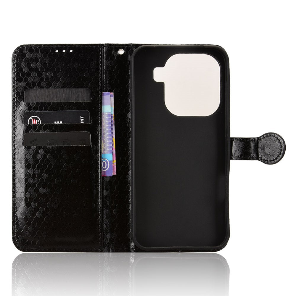 For Oppo Find X9 Pro 5G Wallet Case Dot Pattern Imprint PU Leather Phone Cover with Wrist Strap