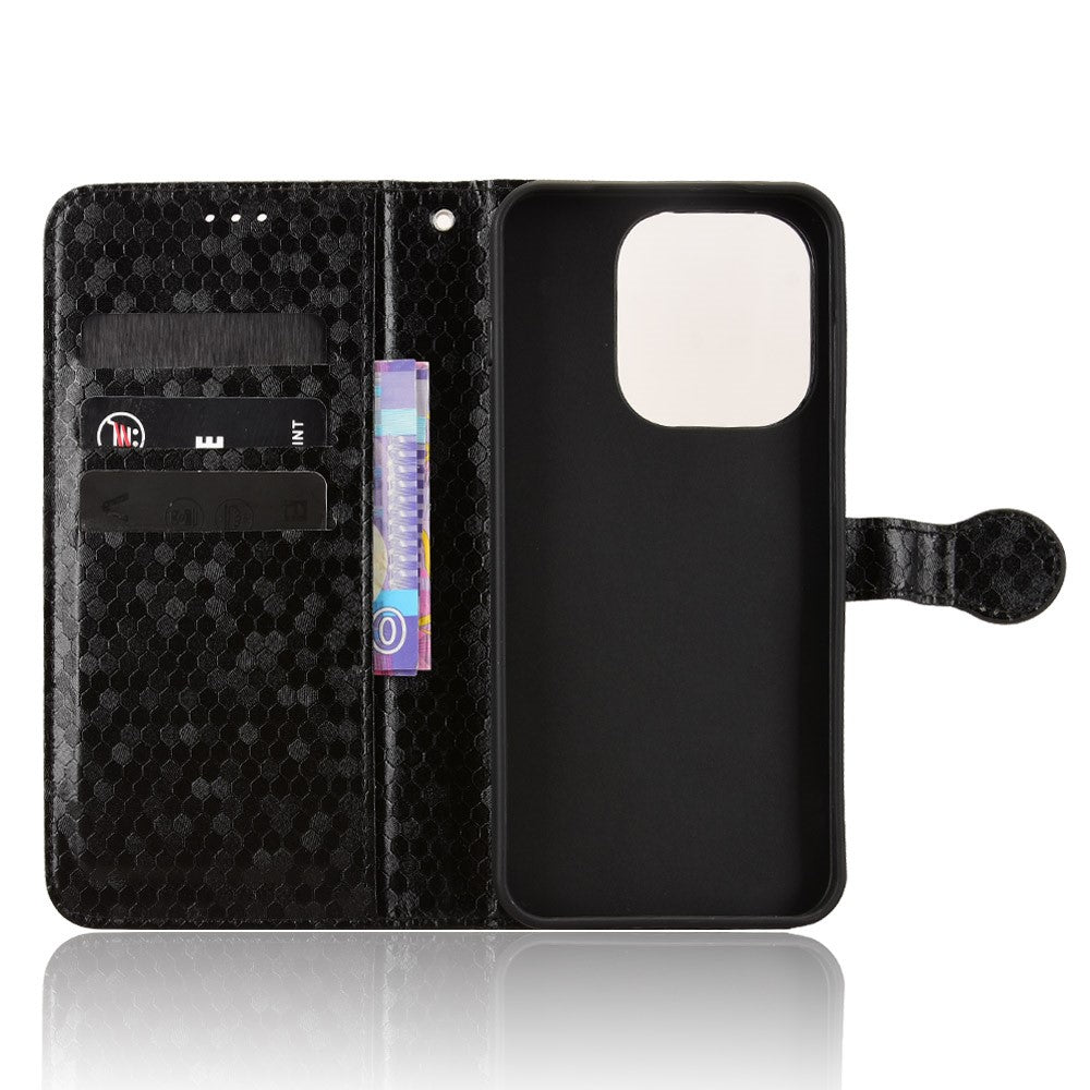 For Oppo Find X9 5G Wallet Case Dot Pattern Imprint PU Leather Phone Cover with Wrist Strap