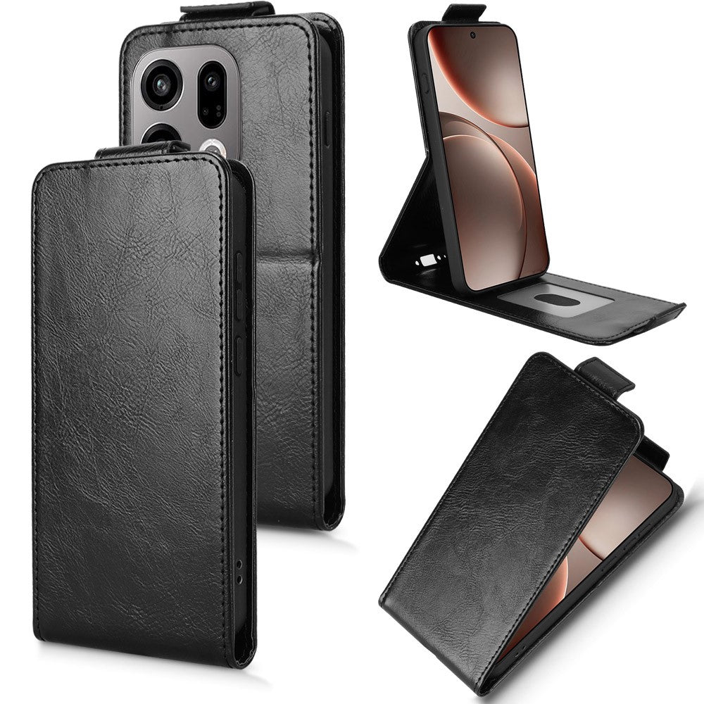 For Oppo Find X9 5G Stand Case Magnetic Clasp Vertical Flip Leather Phone Cover with Card Holder