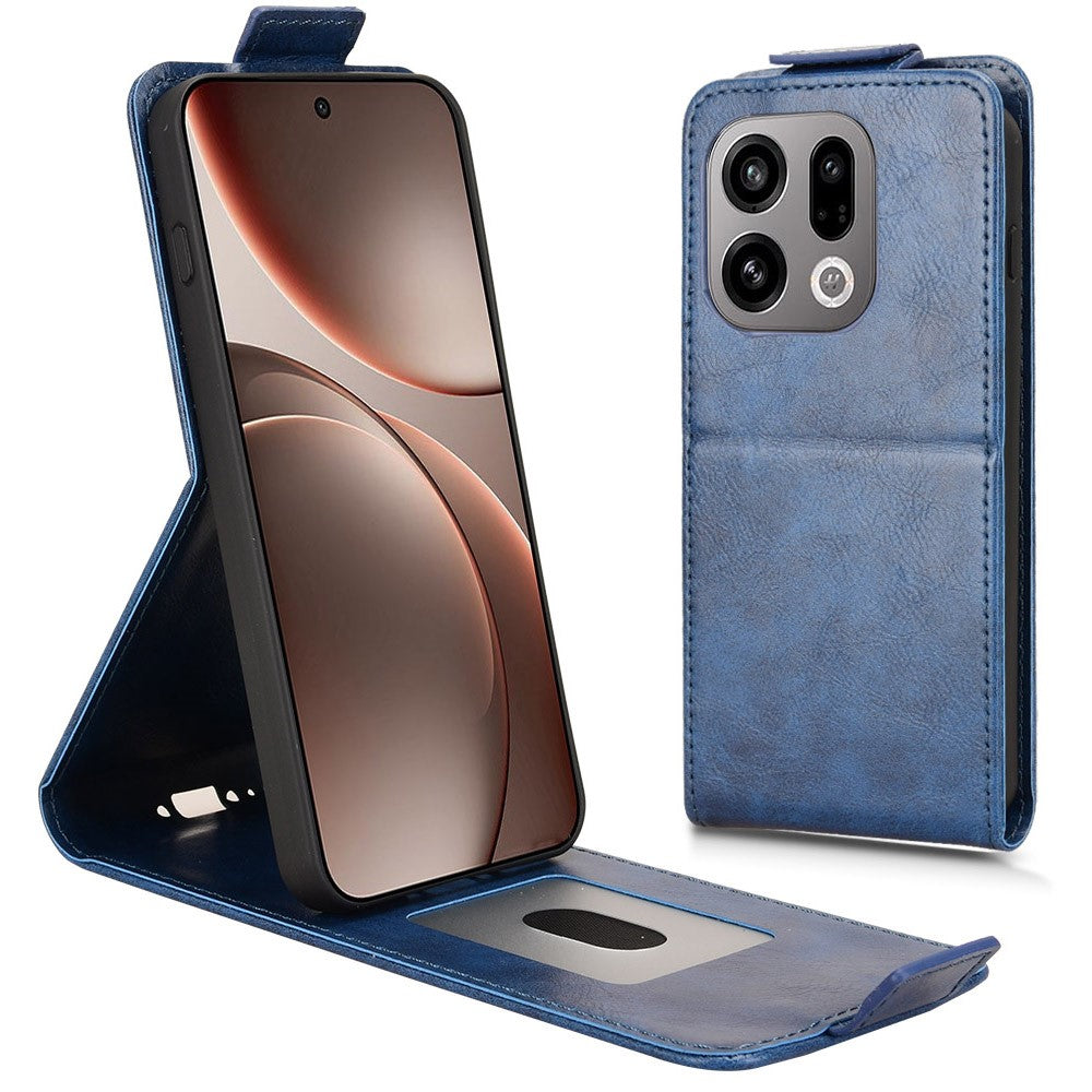 For Oppo Find X9 5G Stand Case Magnetic Clasp Vertical Flip Leather Phone Cover with Card Holder