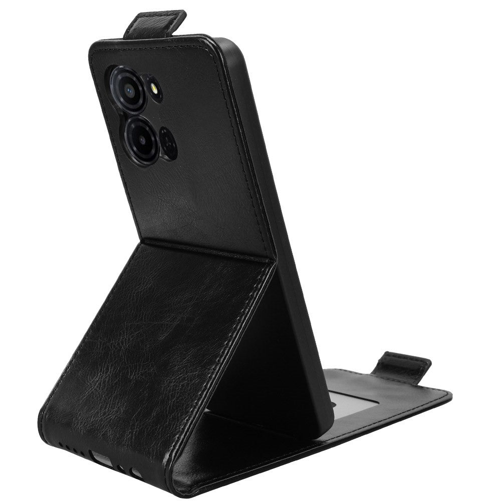 For TCL K33 5G  /  K32 5G Stand Case Magnetic Clasp Vertical Flip Leather Phone Cover with Card Holder