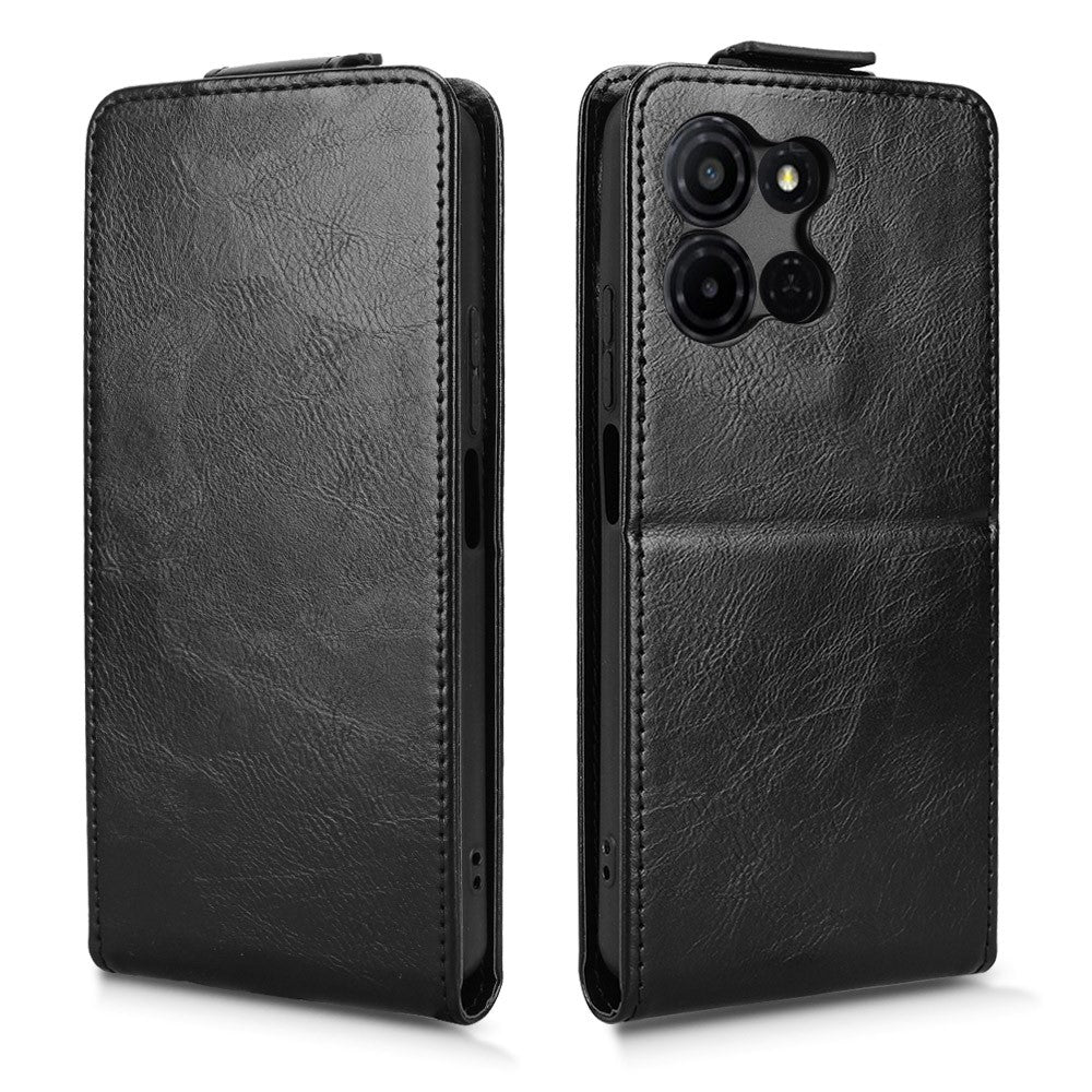 For TCL K33 5G  /  K32 5G Stand Case Magnetic Clasp Vertical Flip Leather Phone Cover with Card Holder