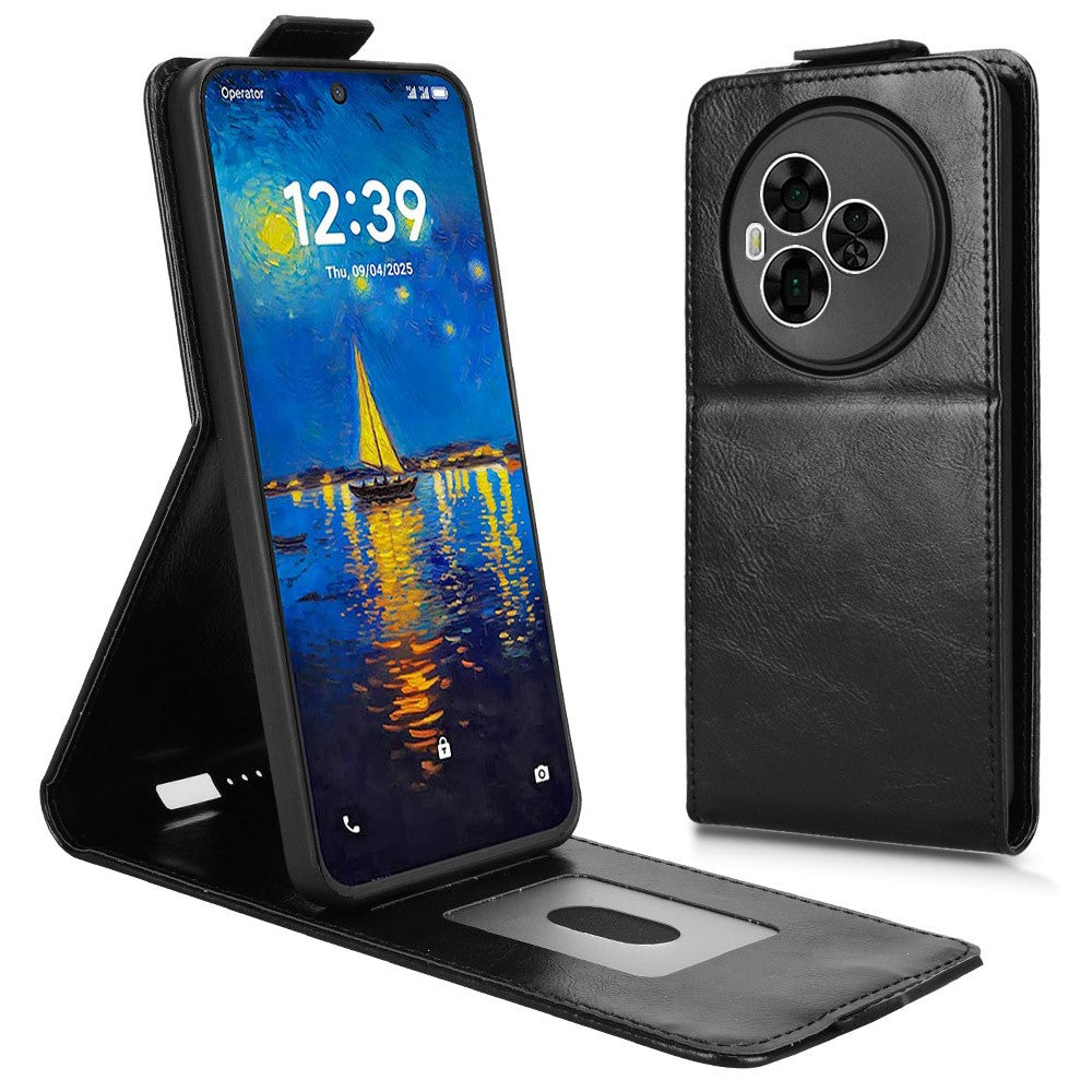 For TCL NxtPaper 60 Ultra 5G Stand Case Magnetic Clasp Vertical Flip Leather Phone Cover with Card Holder