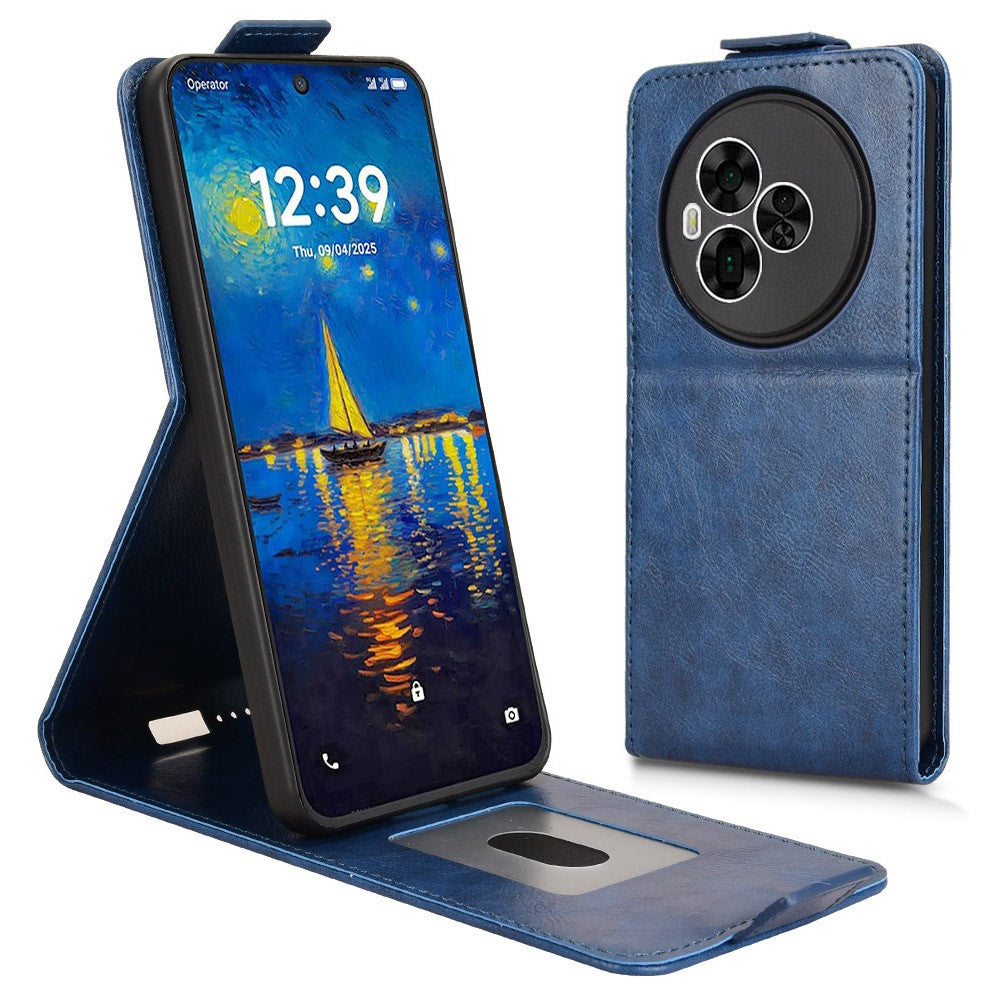 Funda de cuero con soporte, cierre magnético y tapa vertical para TCL NxtPaper 60 Ultra 5G, con tarjetero.