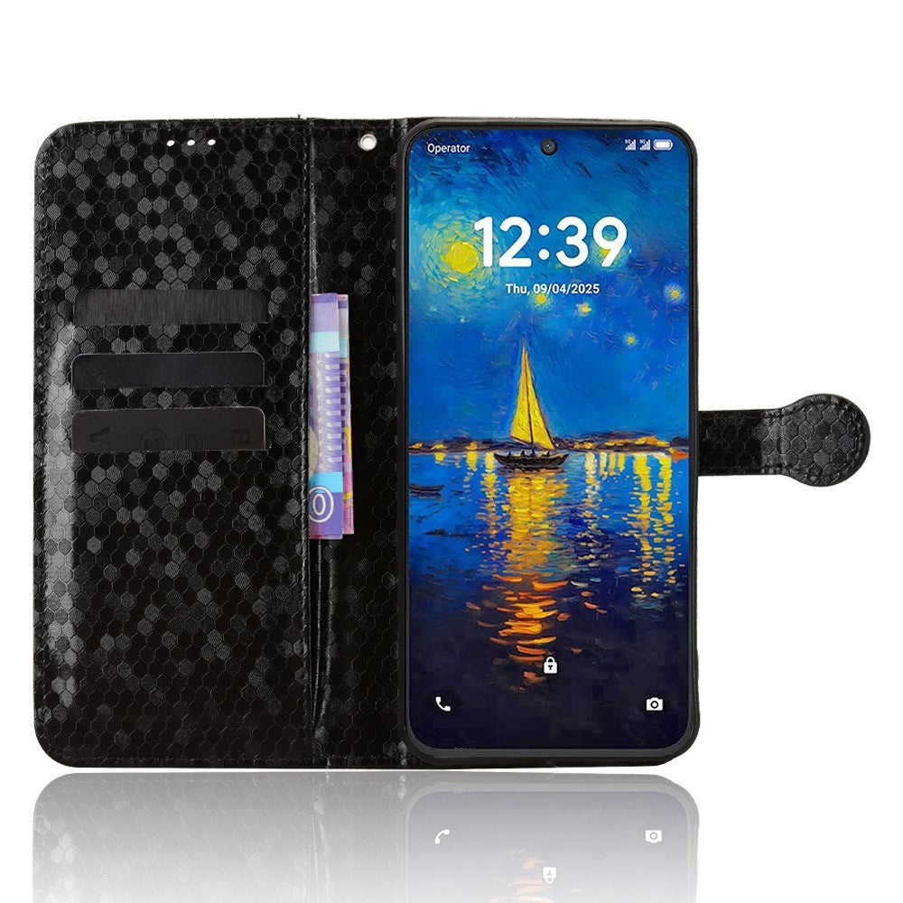For TCL NxtPaper 60 Ultra 5G Wallet Case Dot Pattern Imprint PU Leather Phone Cover with Wrist Strap