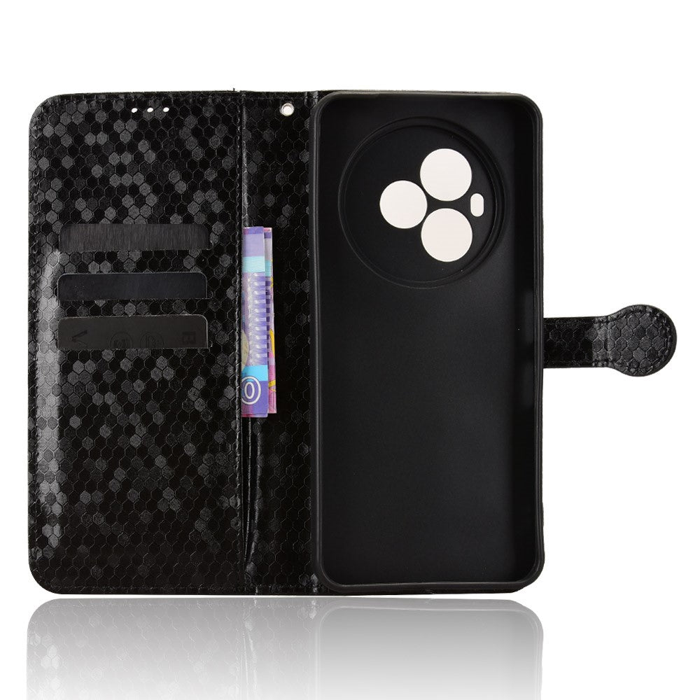 For TCL NxtPaper 60 Ultra 5G Wallet Case Dot Pattern Imprint PU Leather Phone Cover with Wrist Strap