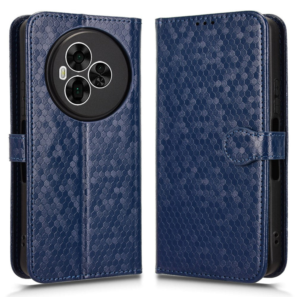 For TCL NxtPaper 60 Ultra 5G Wallet Case Dot Pattern Imprint PU Leather Phone Cover with Wrist Strap