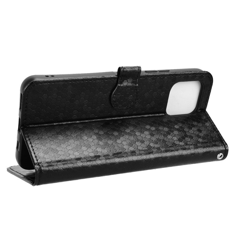 For T-Mobile Revvl 8 Pro  /  T Phone 3 Pro Wallet Case Dot Pattern Imprint PU Leather Phone Cover with Wrist Strap