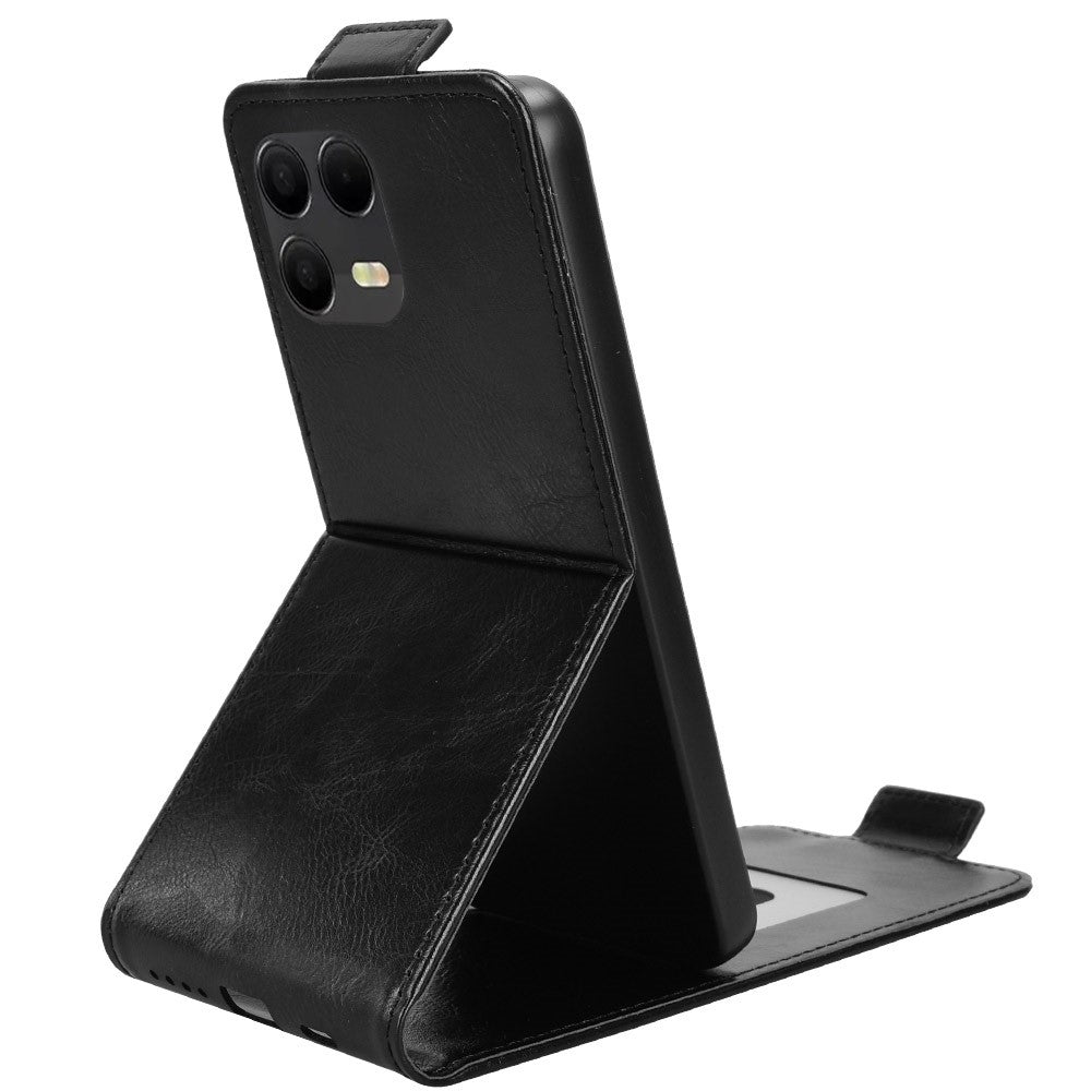 For T-Mobile Revvl 8 Pro  /  T Phone 3 Pro Stand Case Magnetic Clasp Vertical Flip Leather Phone Cover with Card Holder