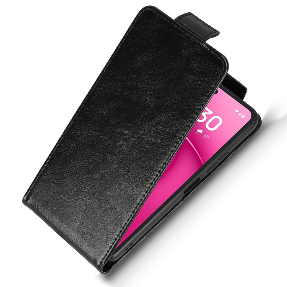 For T-Mobile Revvl 8 Pro  /  T Phone 3 Pro Stand Case Magnetic Clasp Vertical Flip Leather Phone Cover with Card Holder