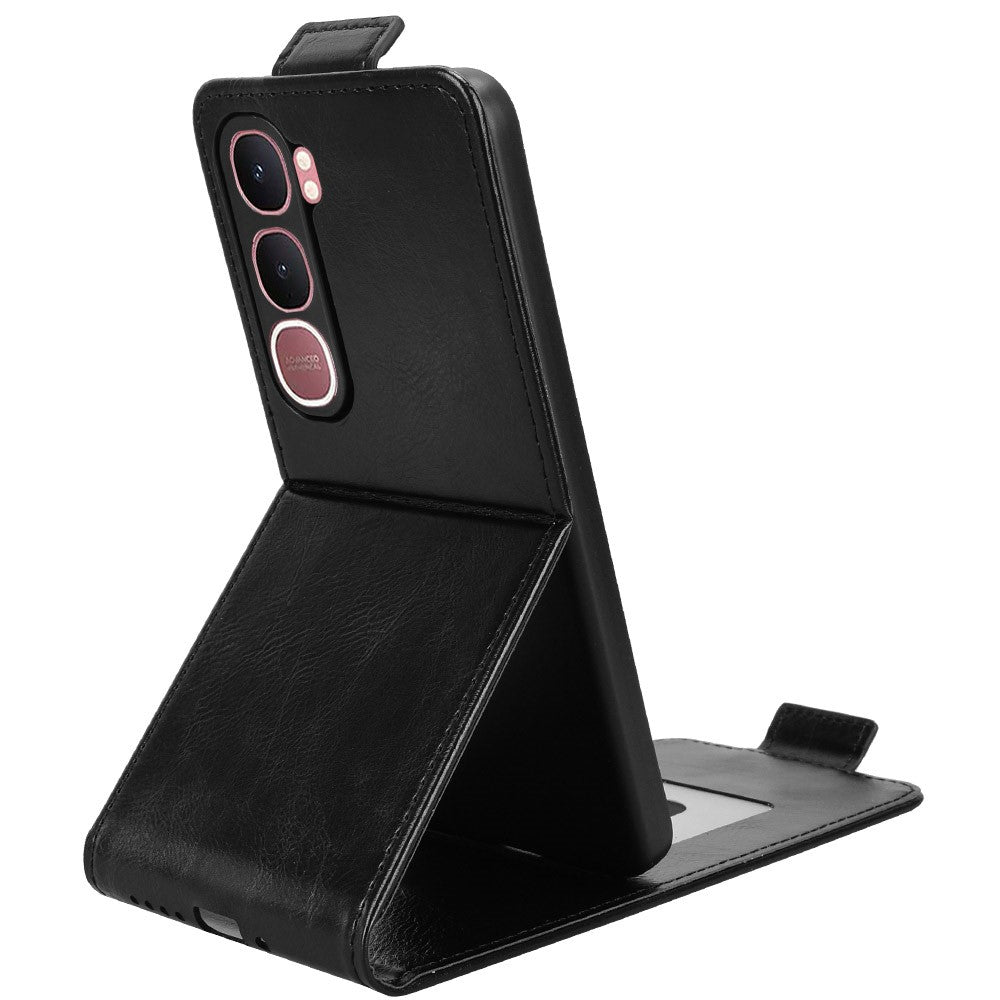 For vivo Y31 5G  /  Y21d Stand Case Magnetic Clasp Vertical Flip Leather Phone Cover with Card Holder
