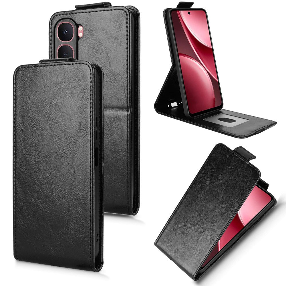 For vivo Y31 5G  /  Y21d Stand Case Magnetic Clasp Vertical Flip Leather Phone Cover with Card Holder