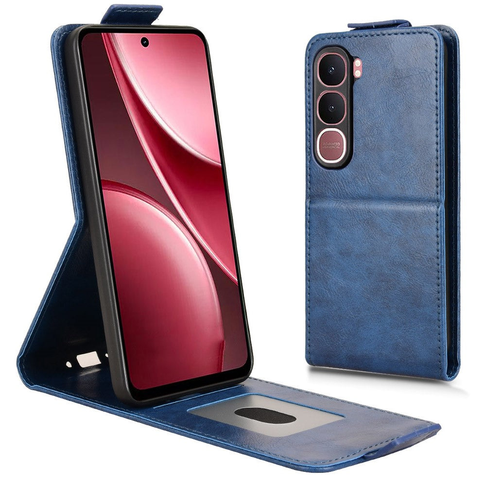 For vivo Y31 5G  /  Y21d Stand Case Magnetic Clasp Vertical Flip Leather Phone Cover with Card Holder