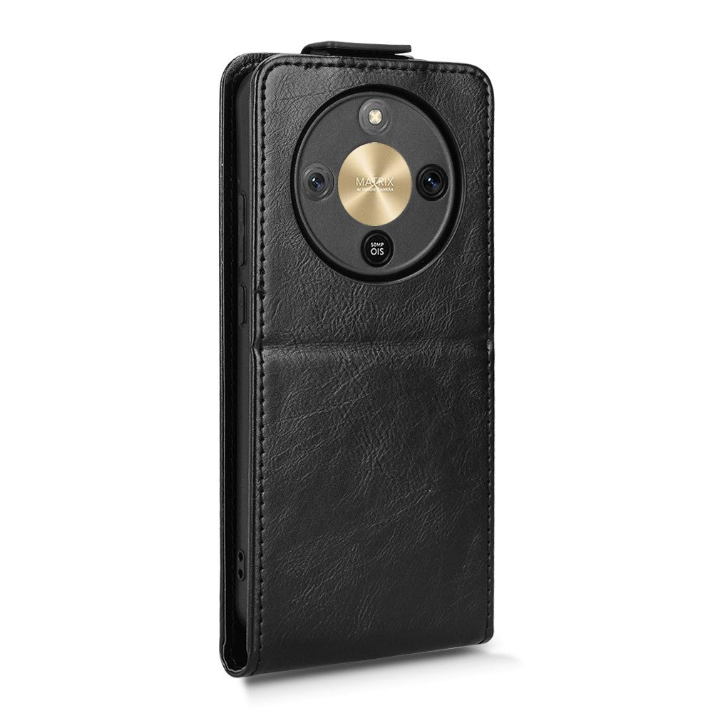 For Honor X70 5G  /  X9d 5G Stand Case Magnetic Clasp Vertical Flip Leather Phone Cover with Card Holder