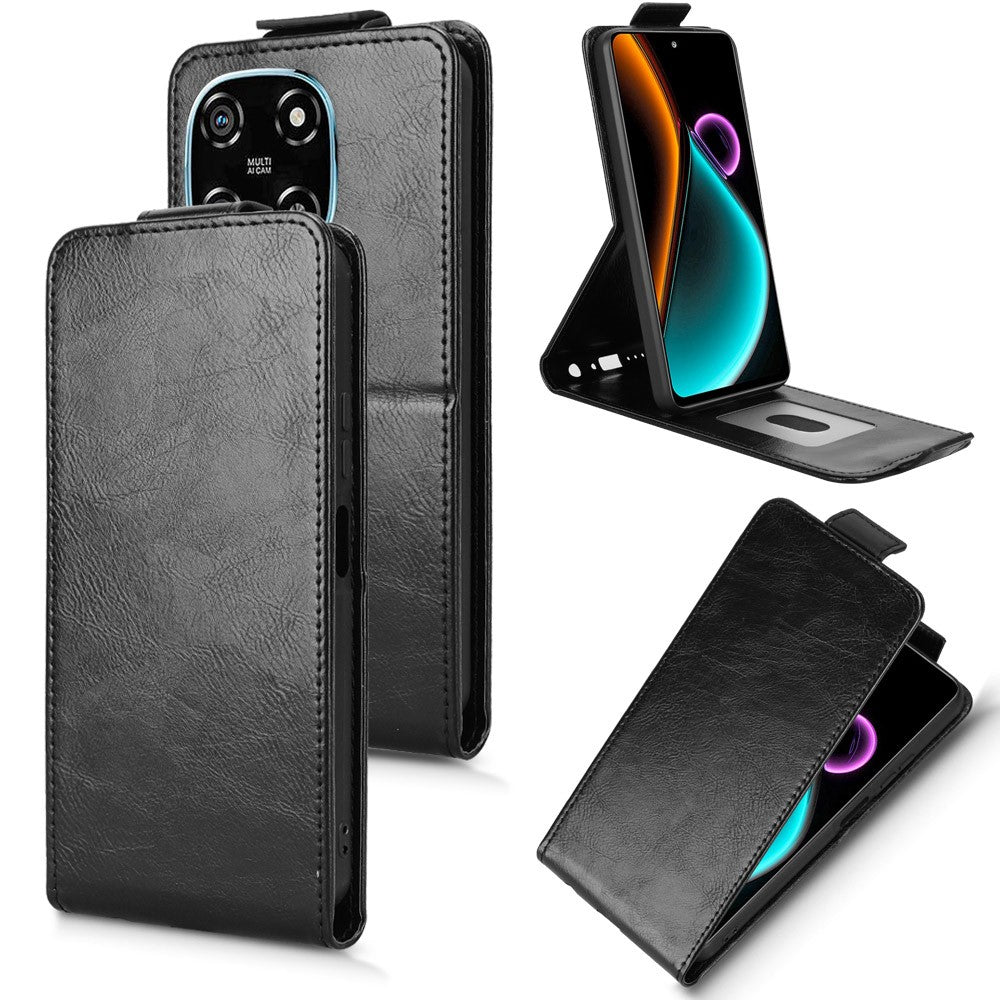 For Blackview Color 6 Stand Case Magnetic Clasp Vertical Flip Leather Phone Cover with Card Holder