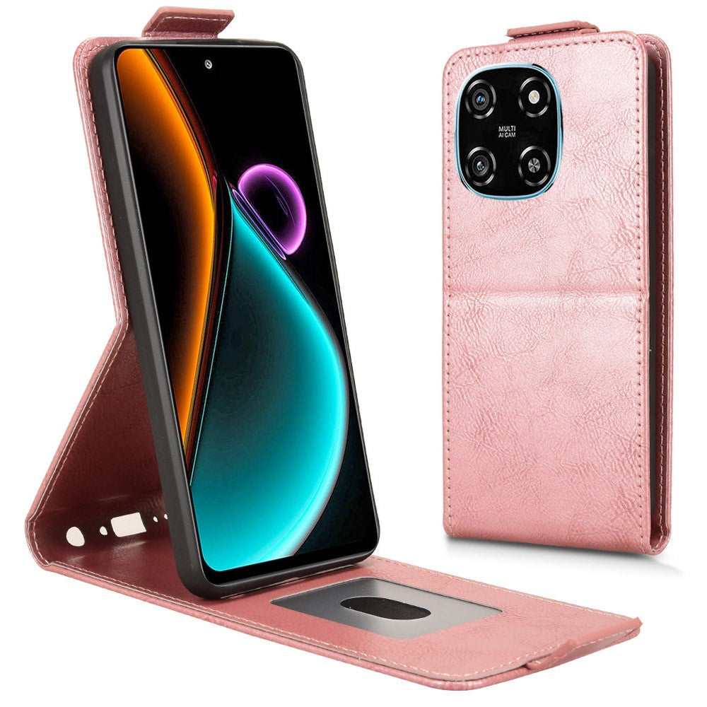 For Blackview Color 6 Stand Case Magnetic Clasp Vertical Flip Leather Phone Cover with Card Holder