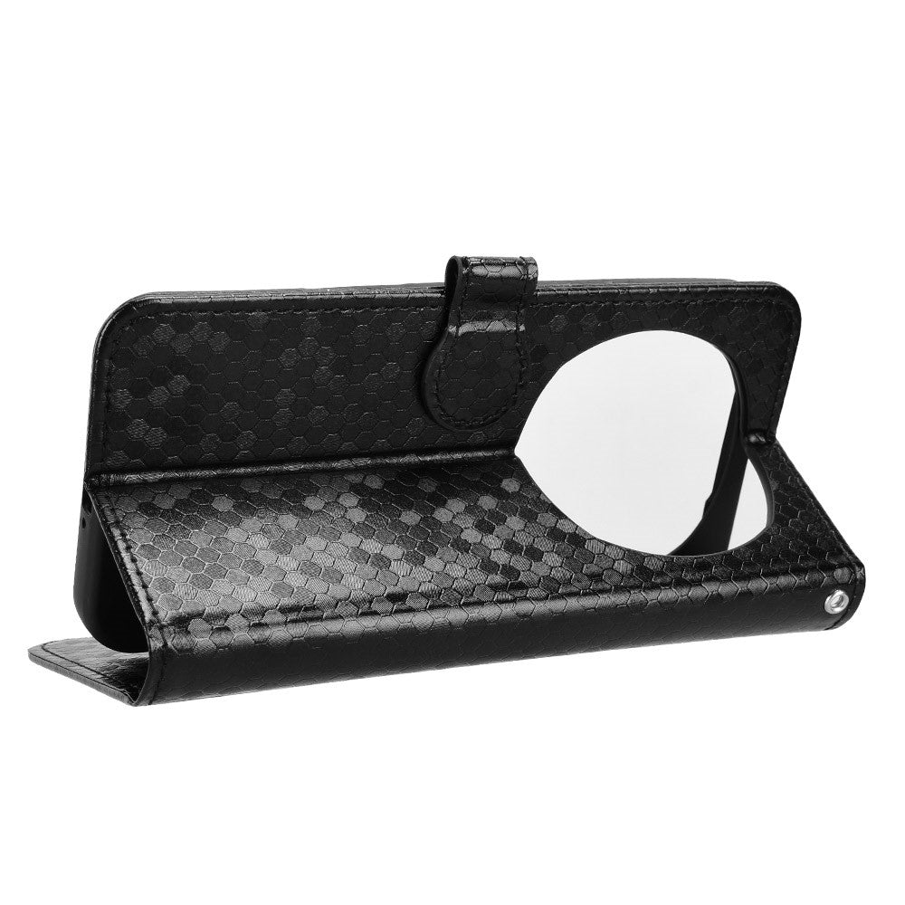 For Honor Magic8 Pro 5G Wallet Case Dot Pattern Imprint PU Leather Phone Cover with Wrist Strap